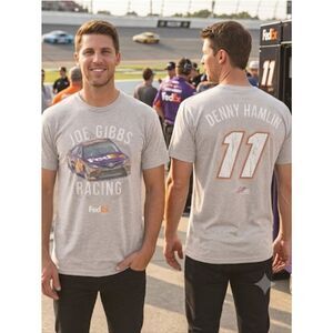 Joe Gibbs Racing T-Shirt Sz L Gray
